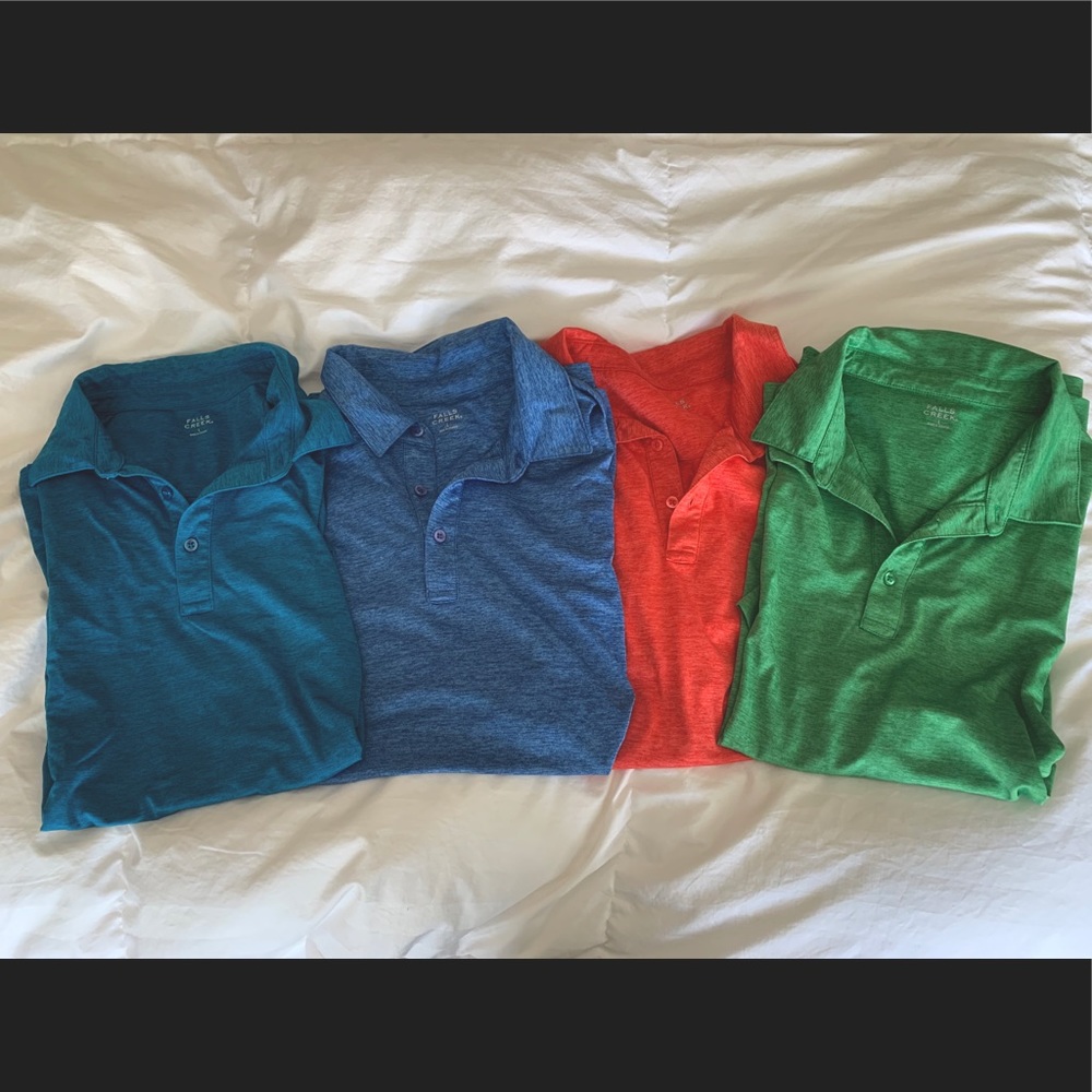 Men’s Falls Creek Golf Polo Shirts SZ LG lot of 4